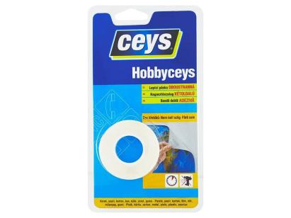 Bandă dublu adezivă Ceys Hobbyceys, lipire rapidă, 2 m x 15 mm