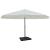 Umbrelă de soare de grădină din aluminiu cu bază portabilă, alb GartenMobel Dekor
