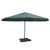 Umbrelă de soare de grădină din aluminiu, bază portabilă, verde GartenMobel Dekor