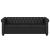 Canapea Chesterfield cu 2 și 3 locuri, piele artificială, negru  GartenMobel Dekor