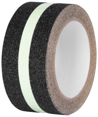 Bandă antiderapantă Strend Pro fluorescentă, extra rezistentă, 50 mm x 5 m