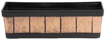 Jardinieră Strend Pro Woodeff aurie 47 cm, tip truhlík, efect lemn