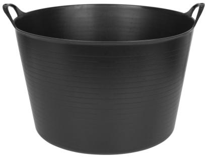 Găleată flexibilă de construcții Strend Pro Flexi, neagră, 55 L, cu mânere