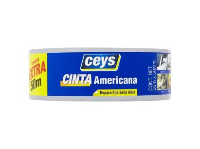 Bandă adezivă tip american Ceys, 50 m x 50 mm, extra rezistentă