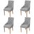 Scaune de bucătărie pivotante, 4 buc., gri deschis, textil GartenMobel Dekor