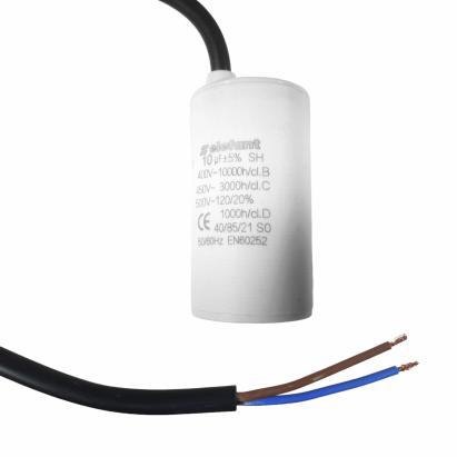 Condensator cu fire CBB60 10µF 35x62mm 450V, Elefant