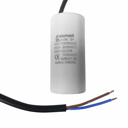 Condensator cu fire CBB60 35µF 45x92mm 450V, Elefant