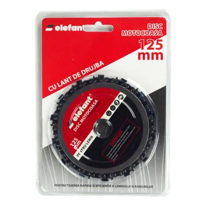 Disc pentru flex cu lanț tip drujbă 125 mm, prindere M14, Elefant