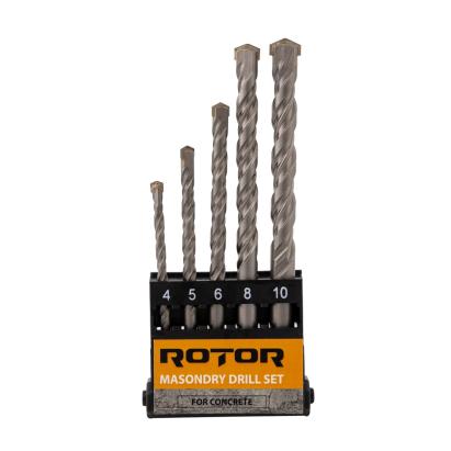 Set burghie pentru beton Rotor RBB5, 5 piese (4–10 mm) cu vârf carbid