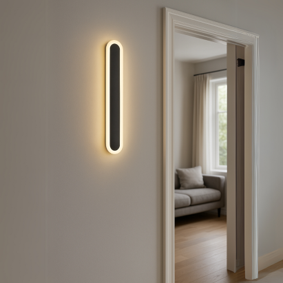 Aplică LED de exterior SUHA 70 cm, 10W, IP65, metal, liniară, neagră