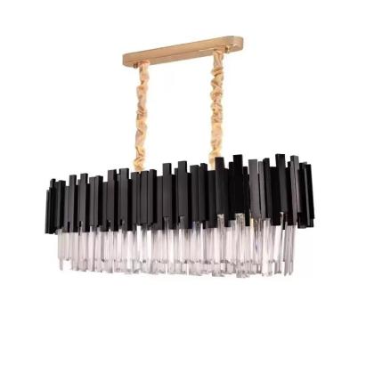 Candelabru cu cristale Blois Regalis, 10xE14, 80 cm, negru-auriu, înălțime reglabilă