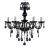 Candelabru din cristal ALNWICK Eleganza, negru, 5xE14, Ø48 cm, inaltime reglabila