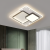 Lustră LED SERPENTA 60W cu telecomandă, pătrată, dimabilă, neagră