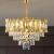 Candelabru din cristal Hampton Nobile, 5xE14, Ø40 cm, auriu lucios, inaltime reglabila