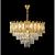 Candelabru din cristal Hampton Nobile, 5xE14, Ø40 cm, auriu lucios, inaltime reglabila