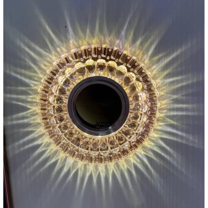 Spot LED STRAHL II 4W rotund, transparent, lumină caldă pentru iluminat ambiental