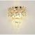 Aplica de perete cu cristale K9 Alara, 2x E14, finisaj auriu elegant