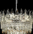 Candelabru din cristal CC6687/500CR, 9xE14, diametru 50 cm, crom lucios, inaltime reglabila