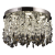 Candelabru LED Cristal LLC212/400BU Rotund, 22W, Lumina Rece/Calda/Neutra, Cristale, Crom Lucios