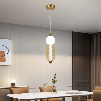 Lustră LED suspendată LM550/2GD 11W, auriu, 3000/4000/6000K, înălțime reglabilă