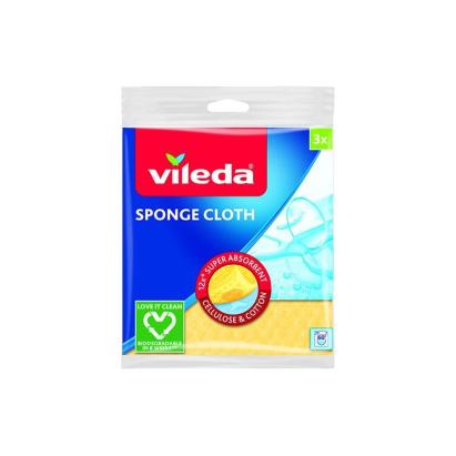 Lavete buretoase Vileda Sponge Cloth pentru bucătărie, super absorbante, set 3 buc