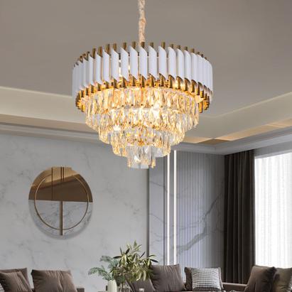 Candelabru din cristal VERSAILLES Supremo 12xE14, Ø80 cm, auriu-alb, înălțime reglabilă