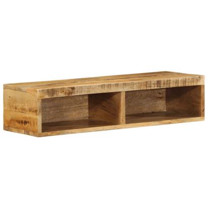 Dulap TV montat pe perete 80x30x19 cm, lemn masiv de mango brut GartenMobel Dekor