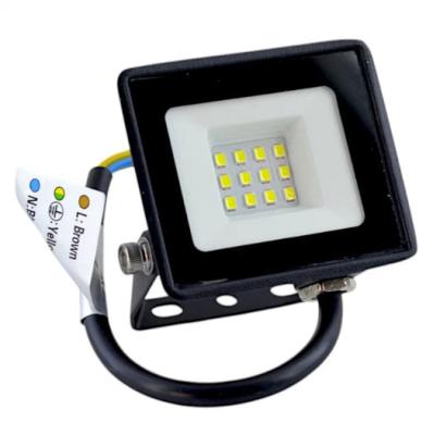 Proiector LED 10W pentru exterior, 6500K, IP65, carcasă metalică neagră