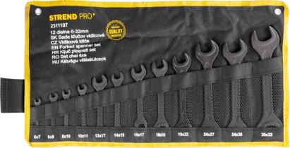 Set chei fixe Strend Pro 12 piese, 6–32 mm, standard DIN895, cu husa
