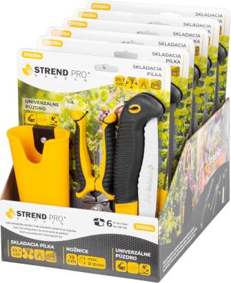 Set Strend Pro: foarfecă de grădină 19 cm, ferăstrău pliabil 39,7 cm și teacă