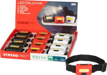 Lanternă frontală Strend Pro COB LED, 3xAAA, 100 lm, culori mix