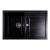 Chiuvetă bucătărie granit Elefant Premium Troya 7850, negru, 776x496 mm