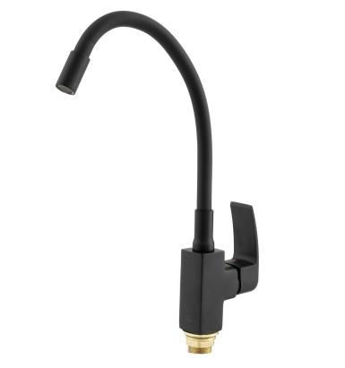 Baterie de bucătărie MIXXUS MAGNUM 011 cu duș flexibil, negru mat, 2 jeturi