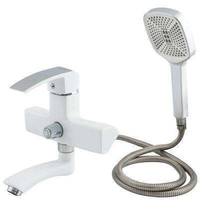 Baterie cadă MIXXUS MAGNUM 009 (Euro) alb/crom, cu duș și cartuș ceramic