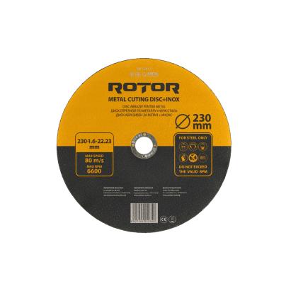 Disc de tăiere metal și inox ROTOR 230x1,6x22,23 mm pentru polizor unghiular