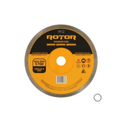 Disc diamantat ultra subțire pentru ceramică Rotor 200 mm, prindere 25,4 mm