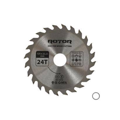 Disc pentru tăiere lemn Rotor 125 mm, 24T, prindere 22,23 mm – tăiere rapidă