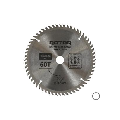 Disc circular pentru tăiat lemn Rotor 185 mm, 60T, cu adaptor 20/16