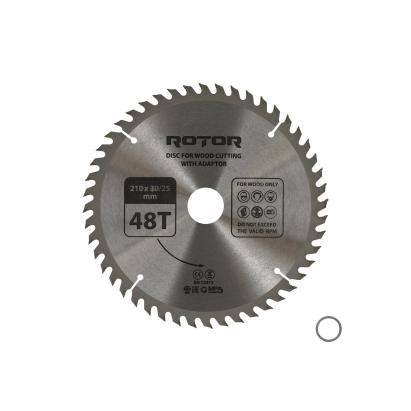 Disc circular pentru taiere lemn Rotor 210 mm, 48T, prindere 30/25 mm cu adaptor