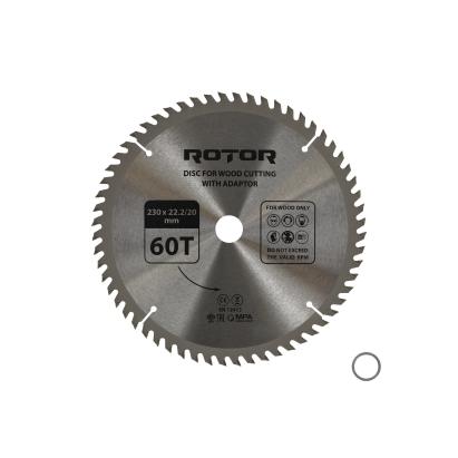 Disc circular pentru taiat lemn Rotor 230 mm 60T cu adaptor 22,2/20