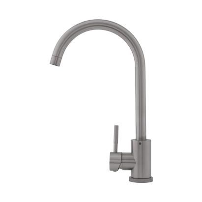 Baterie bucătărie inox SUS 304 crom mat, pipă fixă 360° Flow FB-011