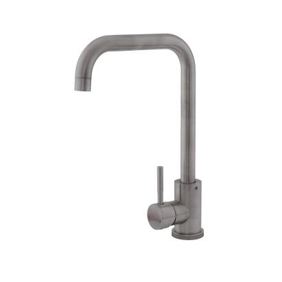 Baterie de bucătărie Flow FB-011 G din inox SUS 304, crom mat, pipă 360°