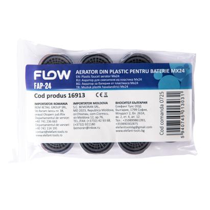 Aerator pentru baterie Mx24 din plastic ABS Flow FAP-24, jet uniform