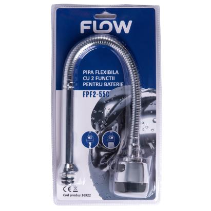 Pipă flexibilă pentru baterie Flow FPF2-55C cu 2 funcții, ABS și inox