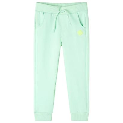 Pantaloni de trening pentru copii, verde aprins, 128 GartenMobel Dekor