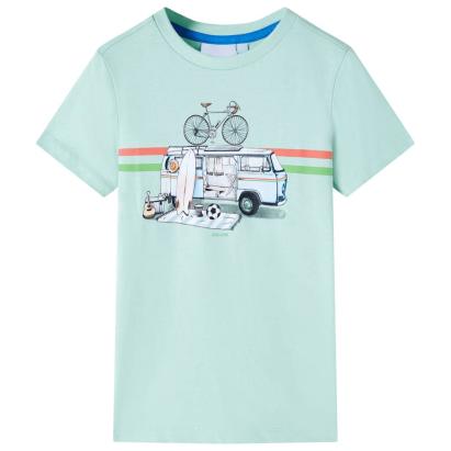 Tricou pentru copii, verde mentă deschis, 104 GartenMobel Dekor