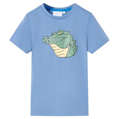 Tricou pentru copii, albastru mediu, 128 GartenMobel Dekor