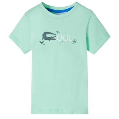 Tricou pentru copii cu mâneci scurte verde deschis 92 GartenMobel Dekor