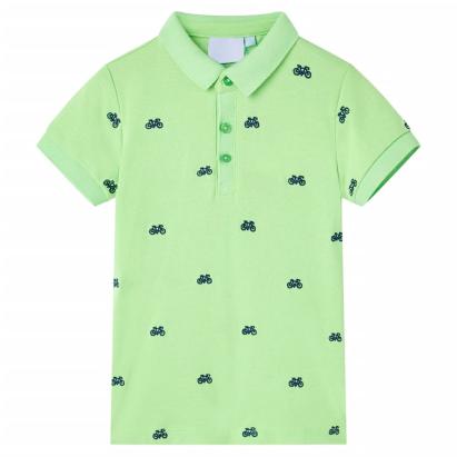 Tricou polo pentru copii, verde neon, 116 GartenMobel Dekor