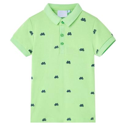 Tricou polo pentru copii, verde neon, 128 GartenMobel Dekor